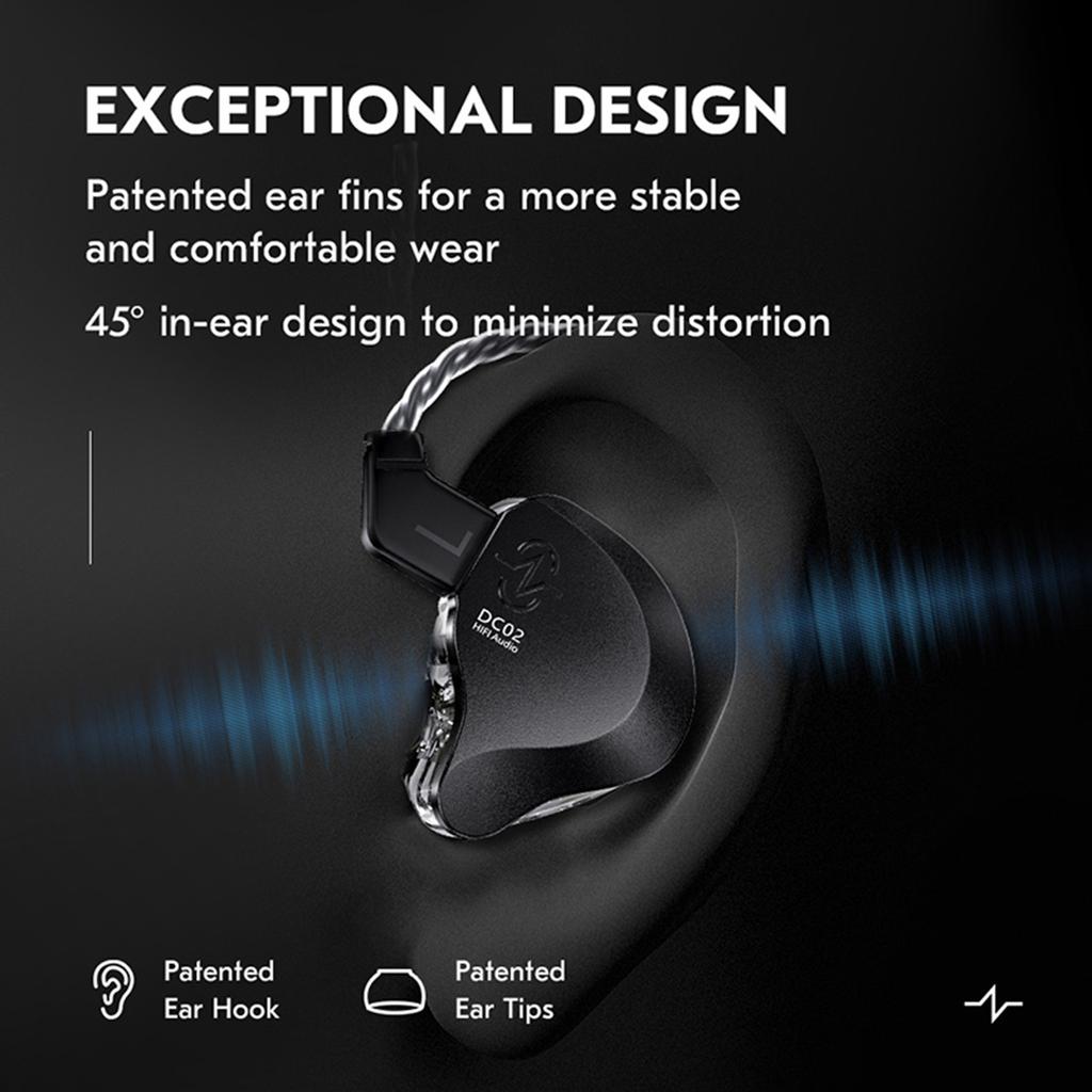 CCZ Dynamic Driver InEar Earbud NoiseCanceling Stereo Sound Wired Earphones Professional Monitor