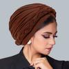 Polyester Crossfront Headscarf For Women With Warmth And Casual Style