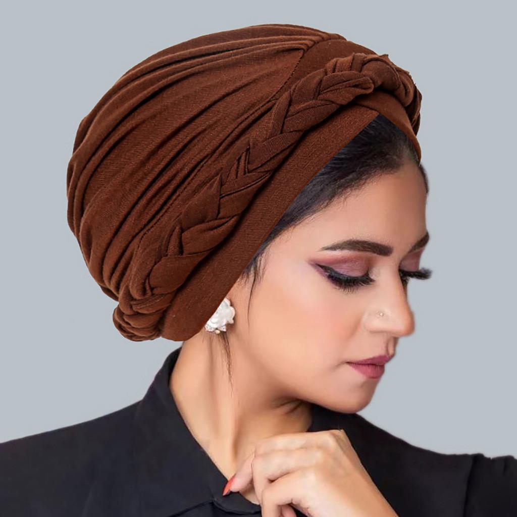 Polyester Crossfront Headscarf For Women With Warmth And Casual Style