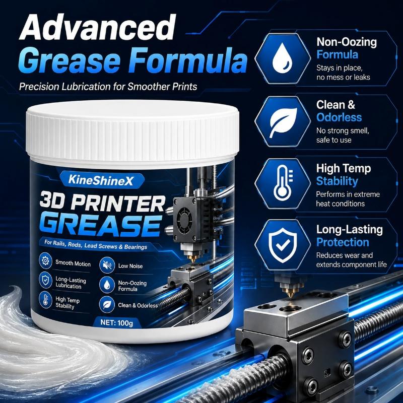3D Printer Lithium Grease, High-Speed Lubricant For Lead Screws & Linear Rails, Reduce Noise Friction Wear, Smooth Print
