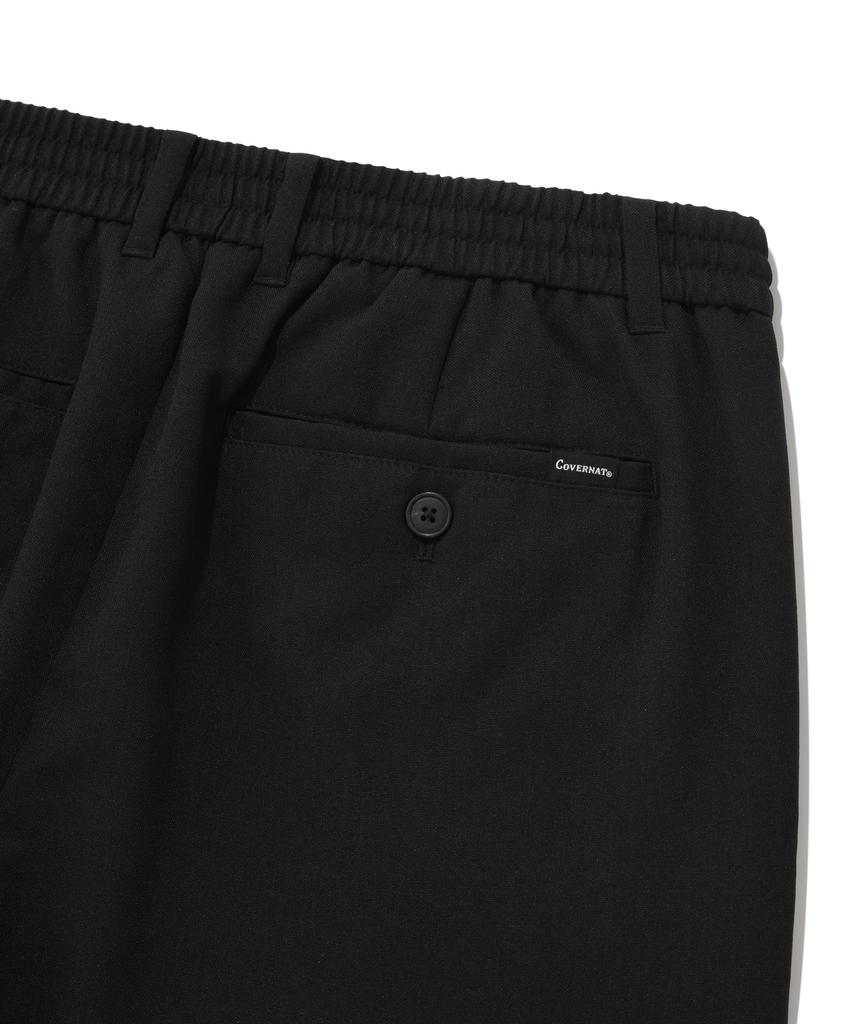 COVERNAT Tapered Easy Banding Slacks Black