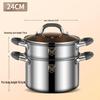 Extra-High 316L Stainless Steel Steamer Pot, Rivet-Free, Anti-Scald, Large Capacity for Porridge/Soup