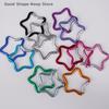 Star Shaped Aluminum Alloy Spring Locking Carabiner Clip Keychains For Outdoor Backpack Camping Hiking Traveling