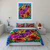 Colorful Hibiscus Flower Pattern. Bedding Sets Duvet Cover Sets Duvet Covers Pillowcases(1*Duvet Cover 2*Pillowcases Without Duvet Insert)