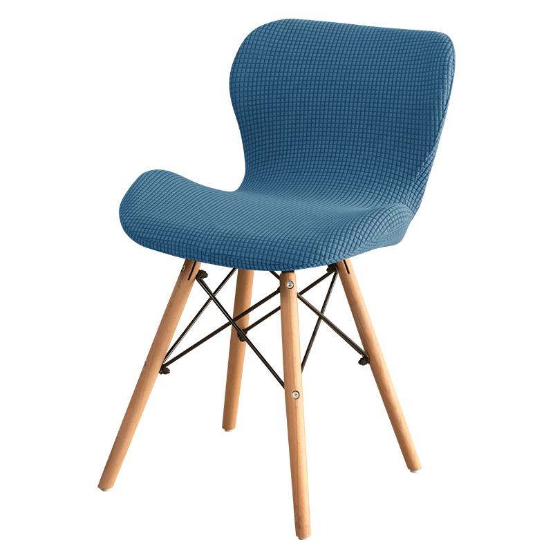 2 stuks Gebogen Vlinderstoelhoezen Polar Fleece Elastische Eetkamerstoel Slipcovers Stretch Barkruk Zittinghoezen voor Woonkamer 2Pcs Chair Cover