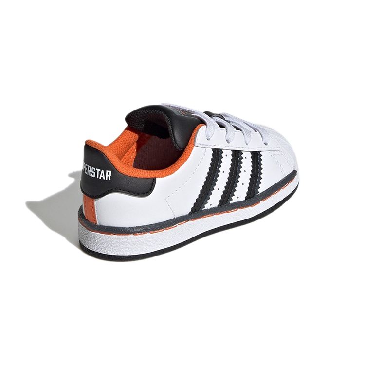 Adidas Originals Superstar El Comfortable Versatile Shock Absorbing Low Top Walking Shoes Baby Shoes White Black FV3693