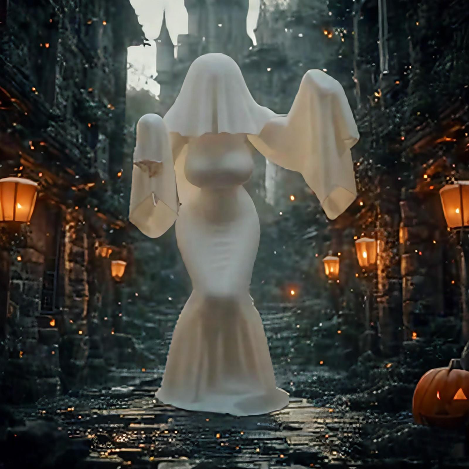 

Статуэтка невесты на Хэллоуин, изделие из смолы - Скульптура на Хэллоуин - Ночь Хэллоуина - Подходит для спальни на Хэллоуин в качестве предмета домашнего декора One Size белый