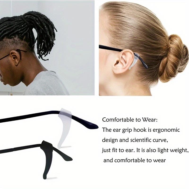 8 Pairs Silicone Anti-Slip Ear Hooks for Glasses-Comfortable Elastic Ear Grips,Secure Frame Support Sleeves - Suitable for Sports & Outdoor Activities