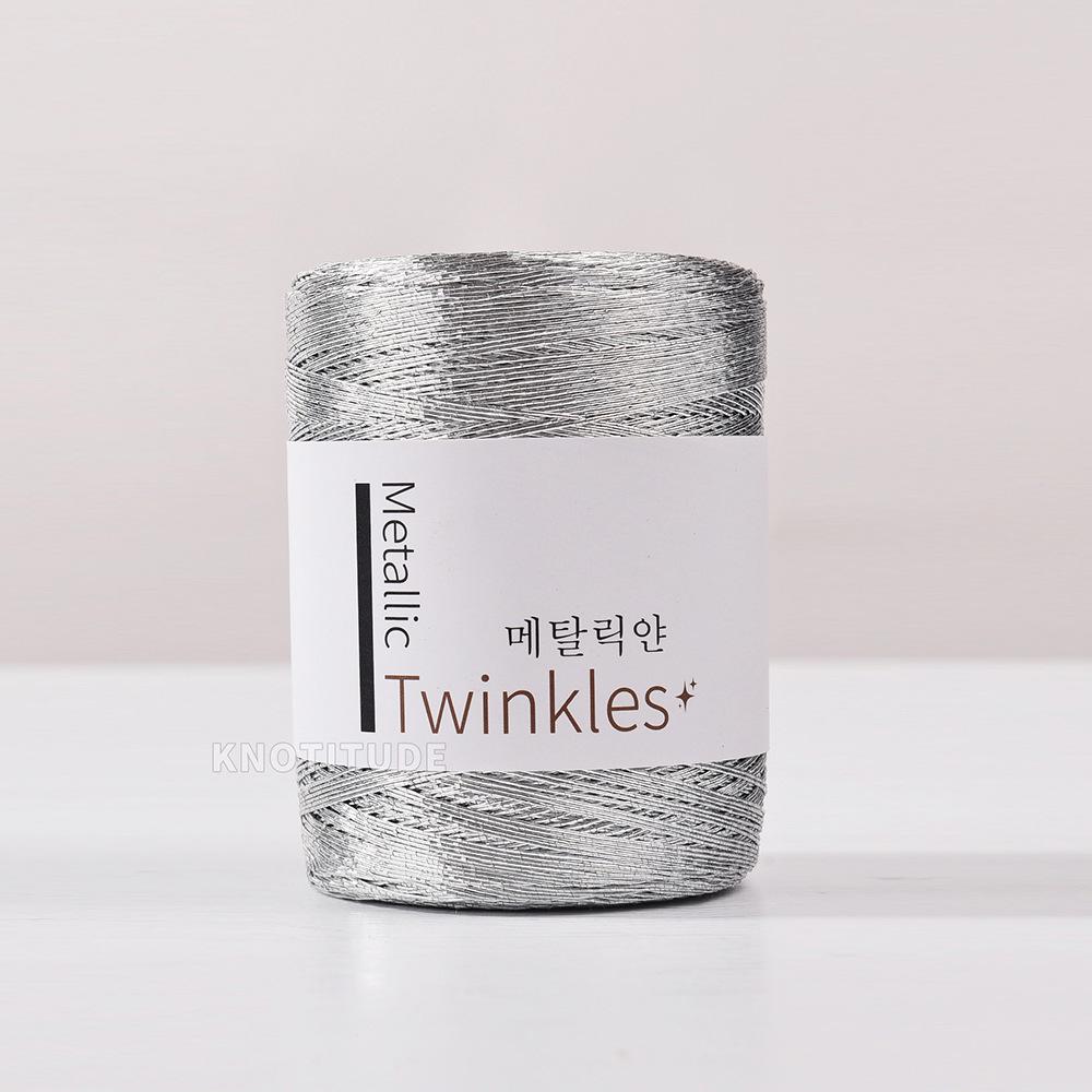 Korean Crochet Gold Hook 1mm Silver Thread Handmade Braided Rope for DIY Crochet Bags