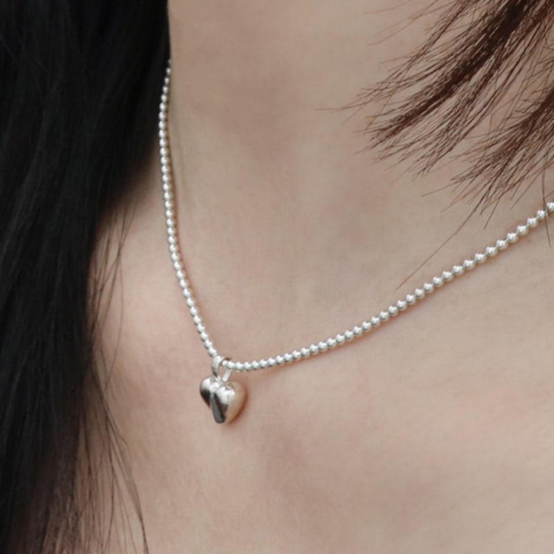 SUIOVE Heart Wave Ball Necklace