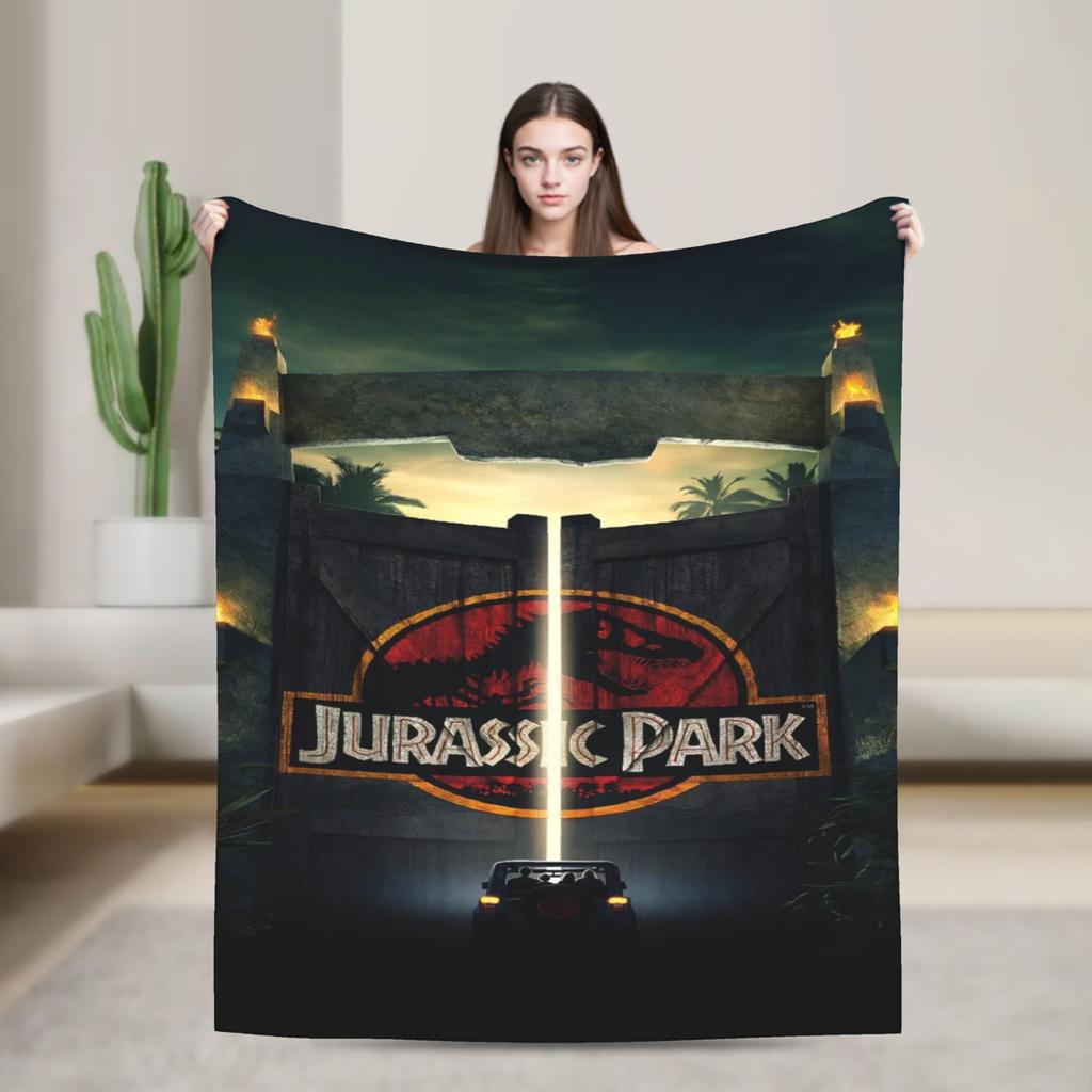 Dinosaur World Blanket Quality Super Warm Jurassics Park Throw Blanket Winter Girls Boys Living Room Fashion Bedspread