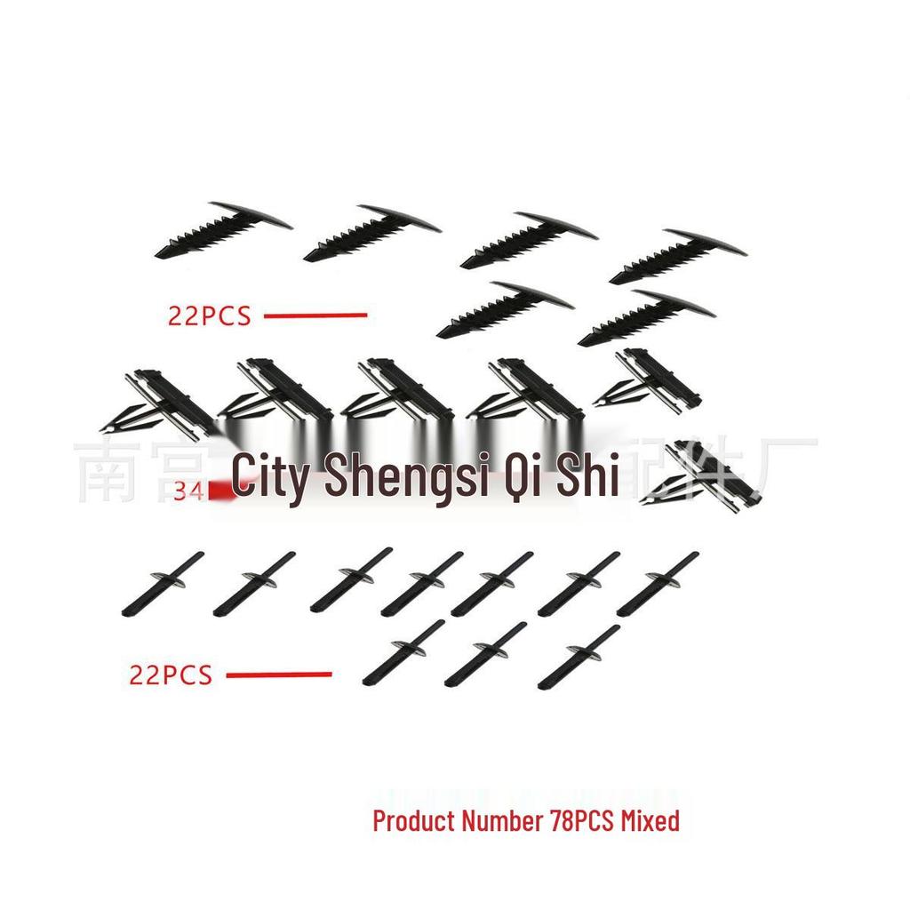 150-Piece Car Trim Panel Fasteners: 30 Types of Clips and Buckles