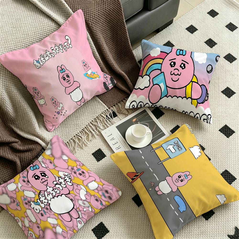 Kawaii O-OpanchuS UsagiS Cushion Cover Polyester Sofa Cushions Decorative Throw Pillows Home Decoration Pillowcover