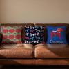 Dala Horse Print Cushion Cover Soft Reversible  Durable Pillow Cover  MultiScene Use for Home  Car Daily Comfort