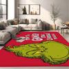 G-GrinchS Merry Christmas Hallway Carpet Washable Non-Slip Living Room Sofa Chairs Area Mat Kitchen Doormat Area Rug