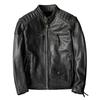 Genuine Leather Motorcycle Jacket Men Vintage Biker Coat Real Cowhide Outerwear