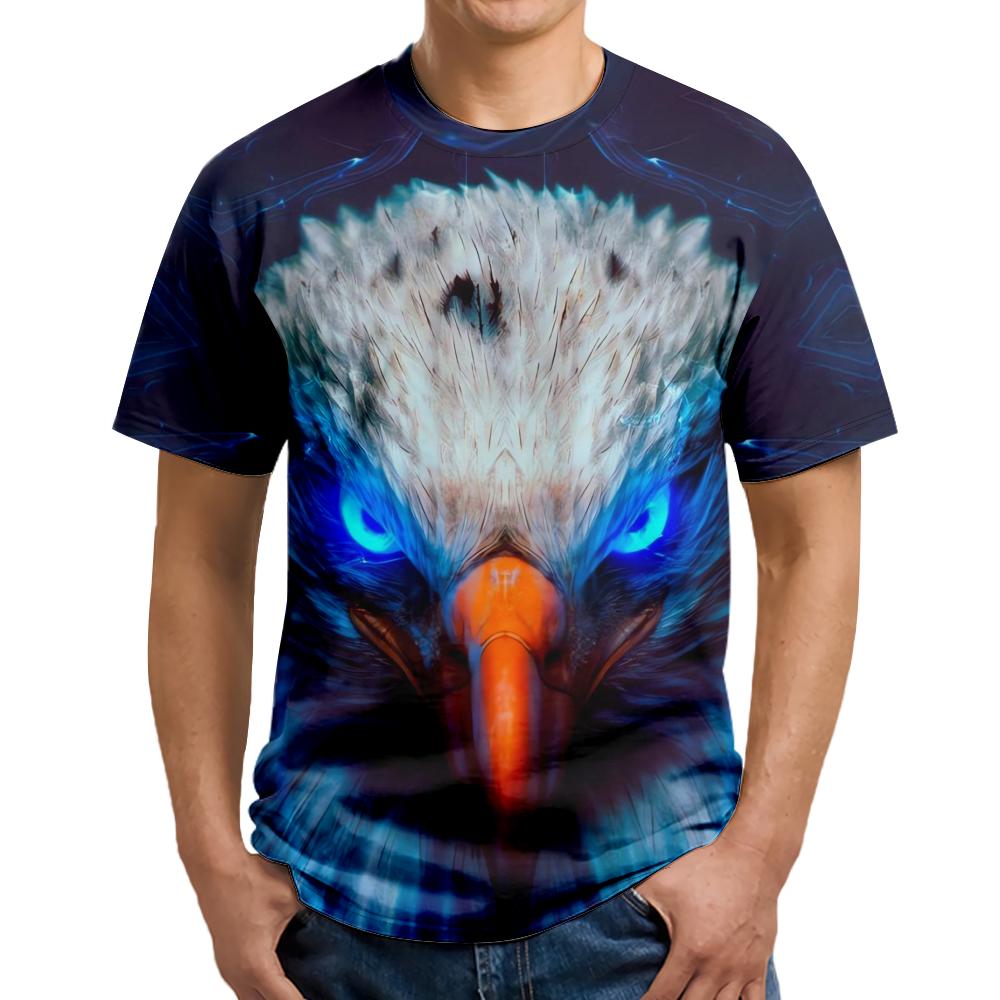 3D Printing Eagle Tshirts Shirts for Men Round-Neck Youth Adult Costume