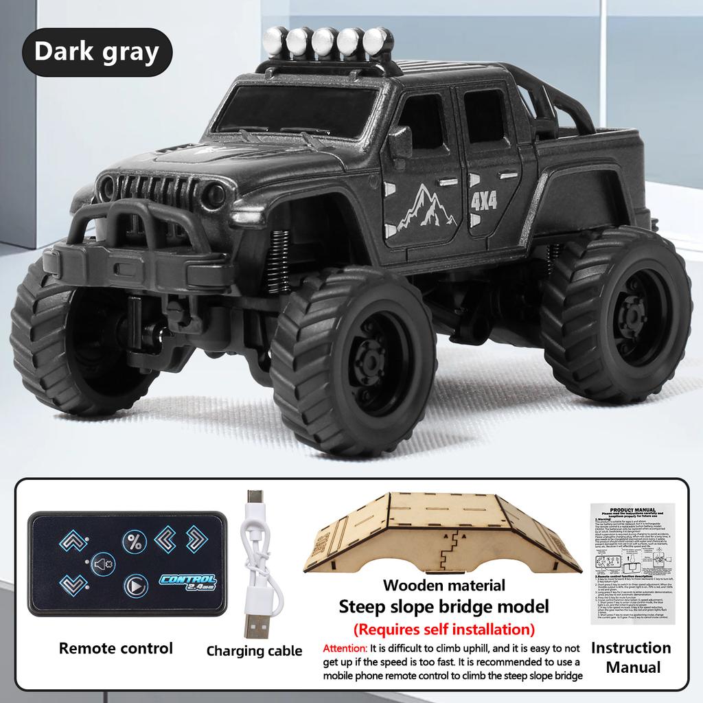 Mini Alloy RC Car 1/64 Crawler High Speed Hobby Off-Road Vehicle Model APP Control Remote Control Car Desktop Toy Car for Kids