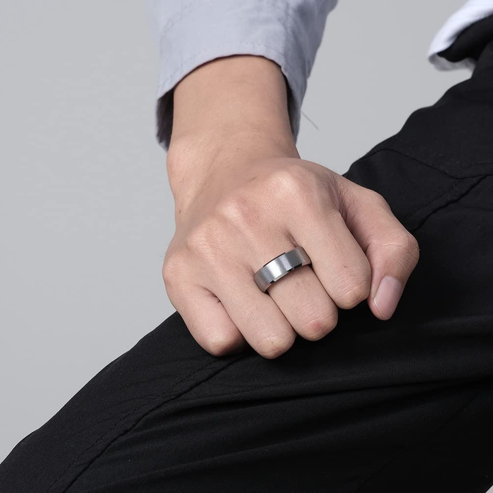 Rockyu Tungsten Flat Rings 2mm 4mm 6mm and 8mm Matte Finish Direct from Japan