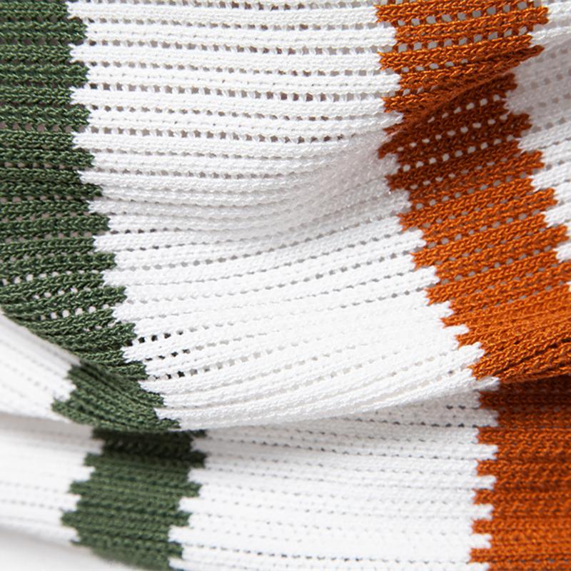 Gant 2025 Summer Embroidery New Breathable Hollow Men's Short Sleeve Polo Sweater Striped Knitted Polo Sweater for Men