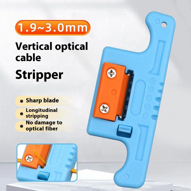 

Cable Ribbon Stripper Fiber Optic Stripping 1.9~3mm Access Tool Kit Loose Buffer Tube Stripper синий