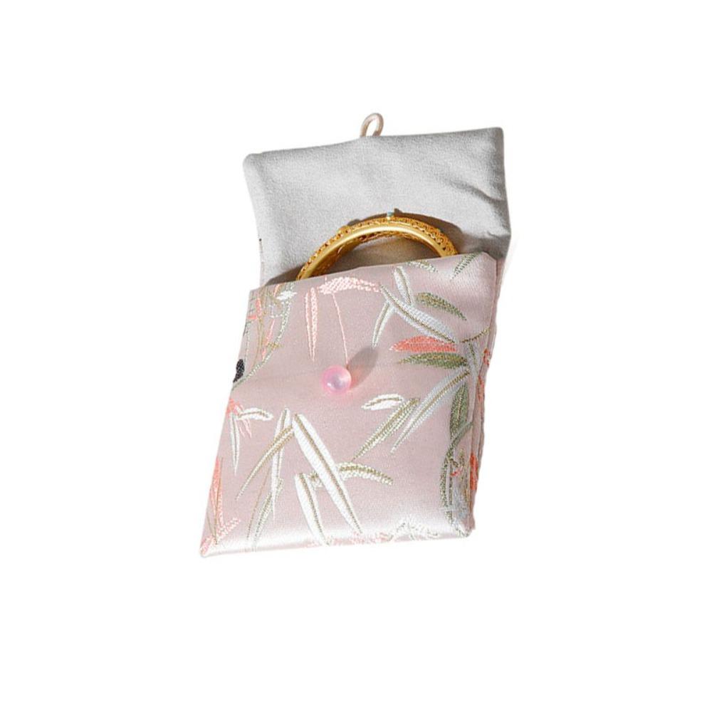 Embroidered Flowers Jewelry Packing Bag Rings Necklace Jewelry Holder Earrings Storage Case  Travel