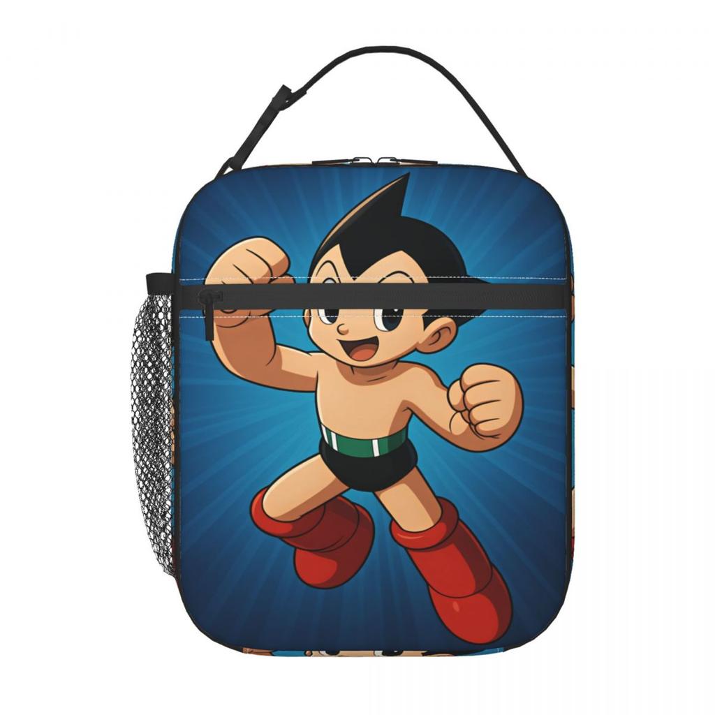 Astro Boy Anime Lunch Bag Picnic Lunch Box For Unisex Fun Designer Tote Food Bags Oxford Convenient Cooler Bag