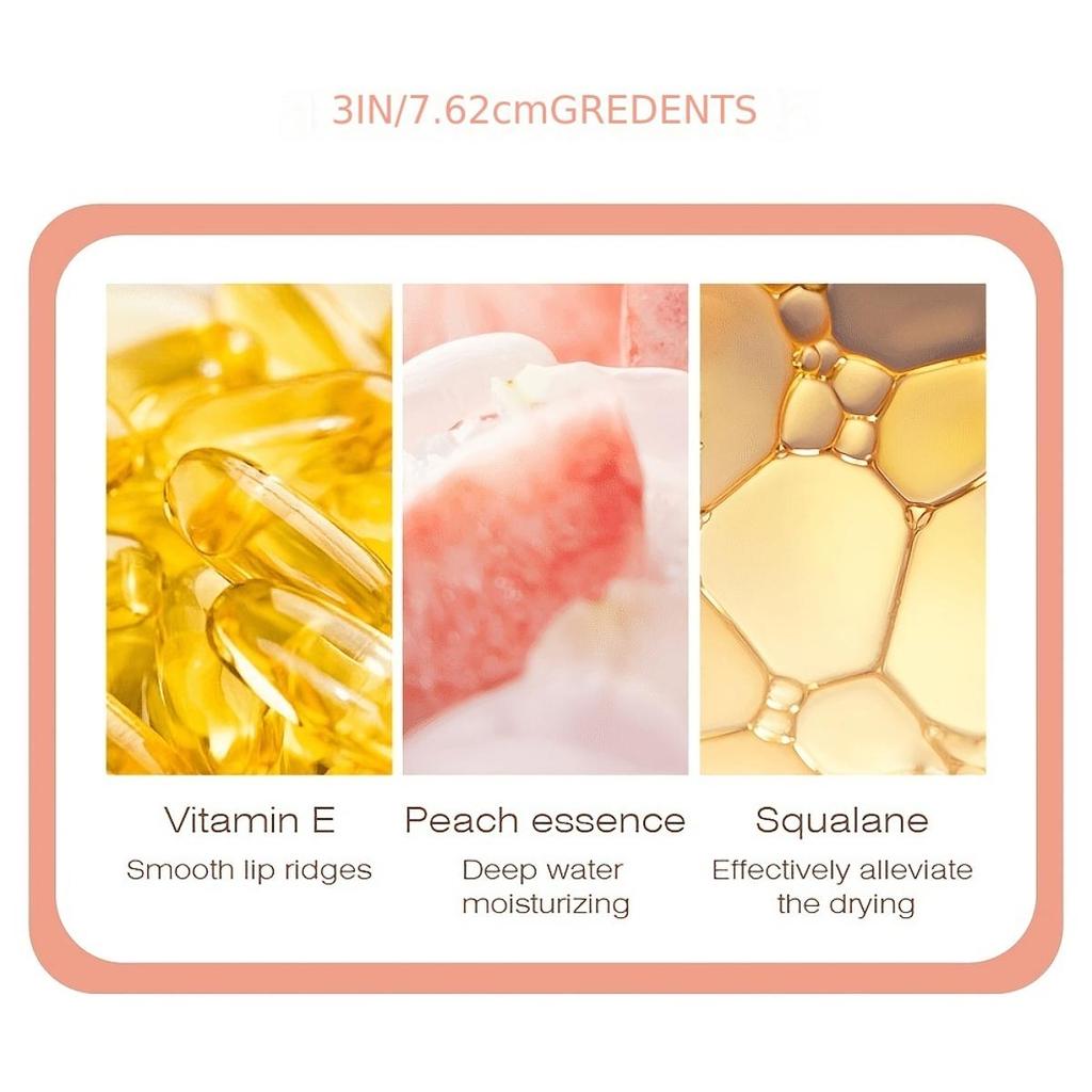 Transparent Jelly Lip Gloss Moisturizing Lipstick with Peach Flavor