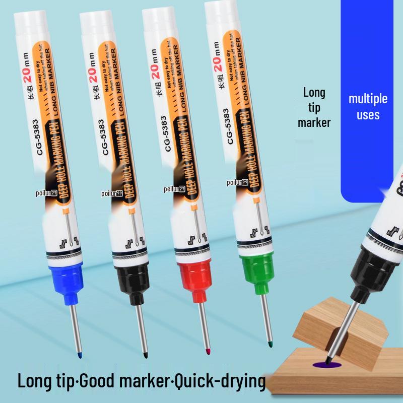 Waterproof Deep Hole Marker Pen for Woodworking and Tile Construction