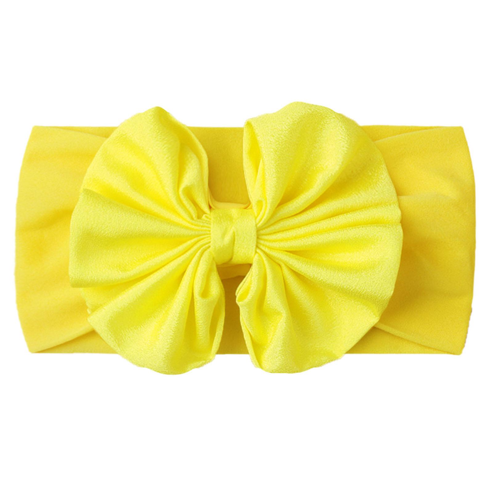 

Baby Nylon Headbands Hairbands Hair Bow Elastics Hair Accessories For Baby Girls Newborn Infant Toddlers Kids One Size жёлтый