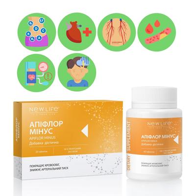 Apiflor מינוס New Life תוסף תזונה (נורמליזציה של לחץ דם)