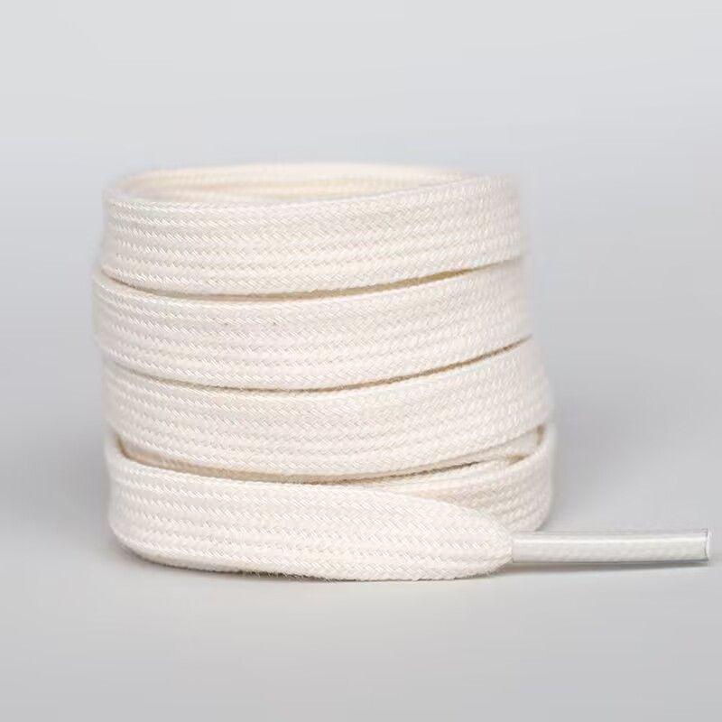 

1970-ті роки Чиста бавовна Плоскі шнурки для чоловічих та жіночих парусинових туфель - Білі, Молочні, Чорні 140CM (7 Pairs of Eyelets)