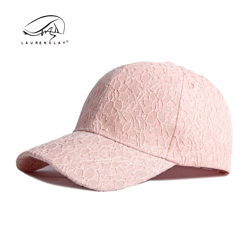 Hat Women's Baseball Cap New Solid Color Lace Comfortable Breathable Cap Outdoor Casual Sun Hat
