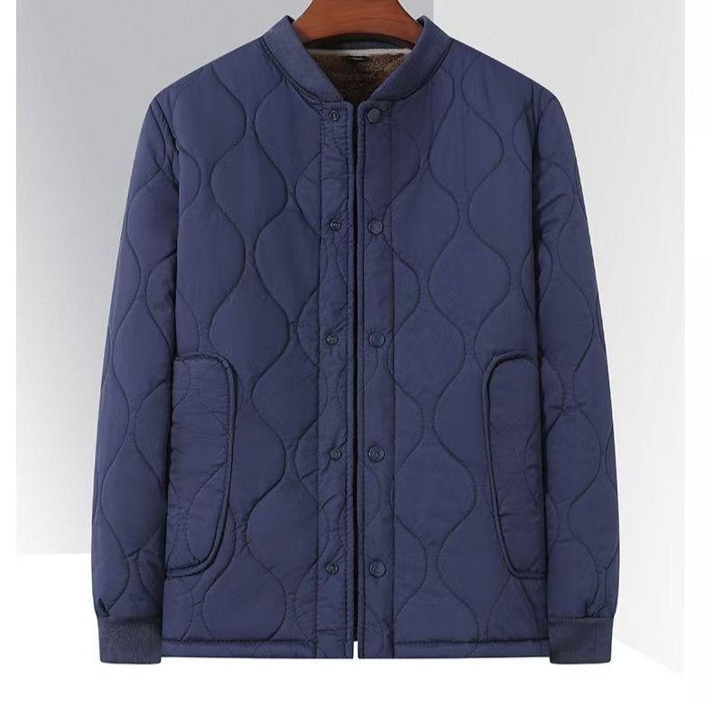 Men's Lambswool Cotton Jacket Liner - Warm, Thickened, Close-Fitting for Autumn/Winter