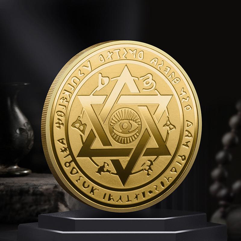 1pc Ancient Greek Coins, Silvery Golden Coin, Commemorative Medal, Collections, Souvenir Gift