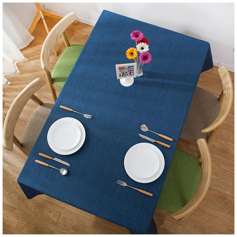 Simple Waterproof Plain Tablecloth Solid Color Decent Grey Table Cloth Wedding Home Decoration Banquet Rectangular Cover Cloth