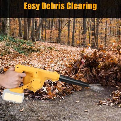 Cordless Leaf Blower for Dewalt 20V Battery Electric Jobsite Air Blower 2-in-1 Handle Electric Blower and Vacuum Cleaner