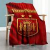 Atletico Madrid Customize Text Blanket Gift Customizable Blanket Soft Warm Cozy Suitable for Bed Home Decor Livingroom Office Ideal for All Seasons
