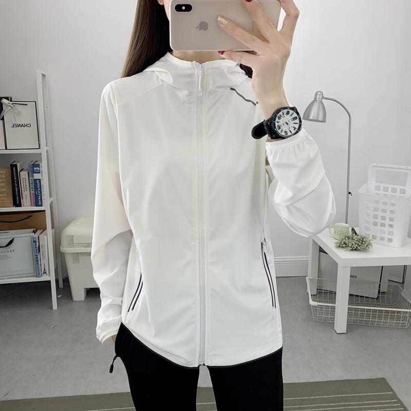Women's Summer UV-Blocking Ice Silk Jacket - Breathable Plus Size Sun Protection for Running