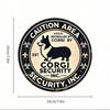 Vintage Corgi Security Sign Metal Tin Wall Decor 20x20cm Outdoor Home Office