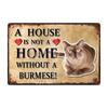 [ Kelly66 ] Pets Cat Bombay Siamese Burmese Birman Abyssinian Metal Sign Home Decor Bar Wall Art Painting 20*30 CM Size Dy147