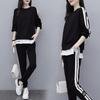 Women's Plus Size European & American Casual Sportswear Set - Autumn/Winter Long Sleeve Sweatshirt Two-Piece Set.