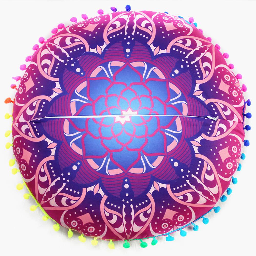 Indian  Floor Pillows Round Bohemian Cushion Pillows Cover Case Cushions 