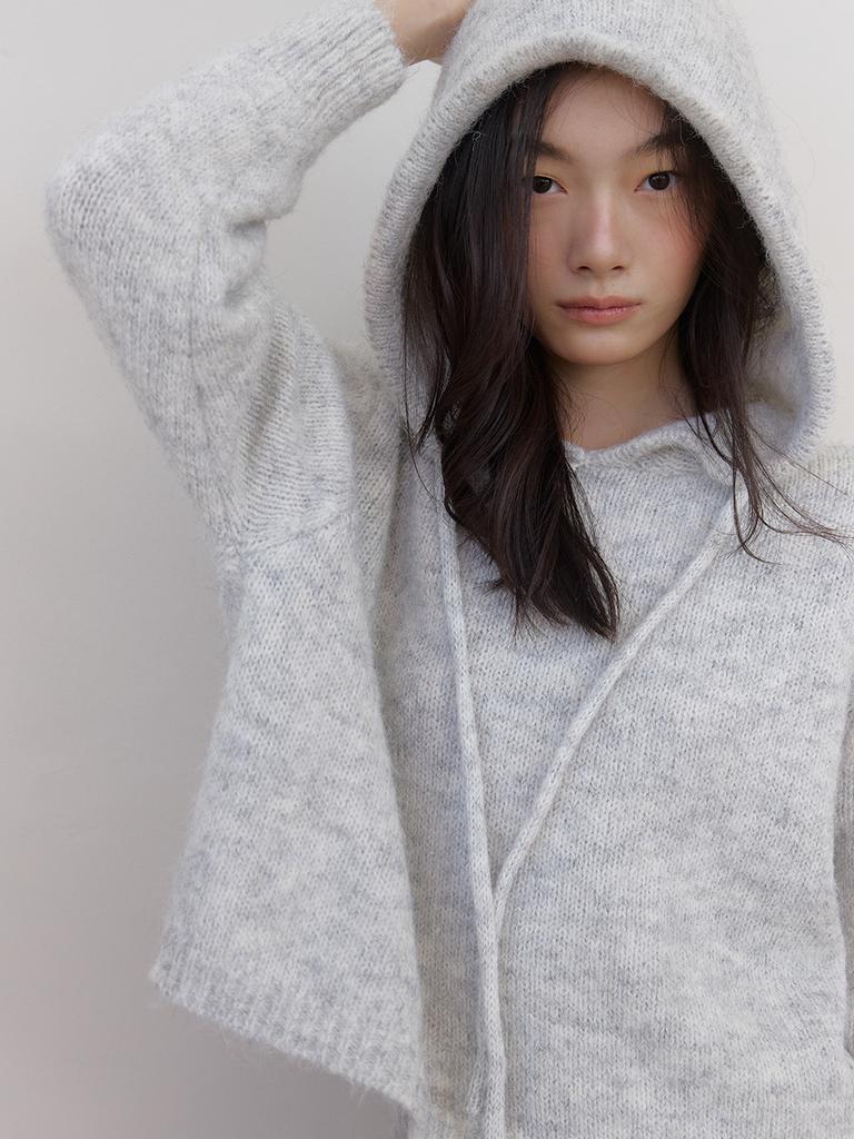 Asula As Basic Wool Knit Hoody (Melange Grey)
