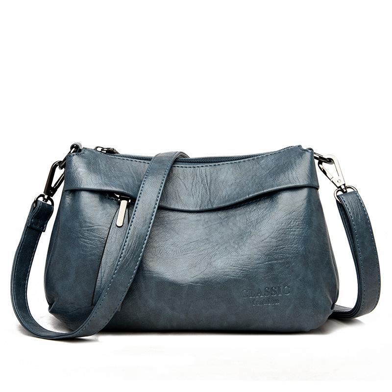 Новые женские модные сумки в стиле ретро, ​​однотонная сумка из искусственной кожи на плечо, подмышки, повседневные женские сумки-бродяги через плечо, сумка-тоут