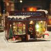 Christmas Miniature Dollhouse Kit, DIY Dollhouse Miniature House Kit for Adults, Tiny House Kits Mini Model Building Sets with Music