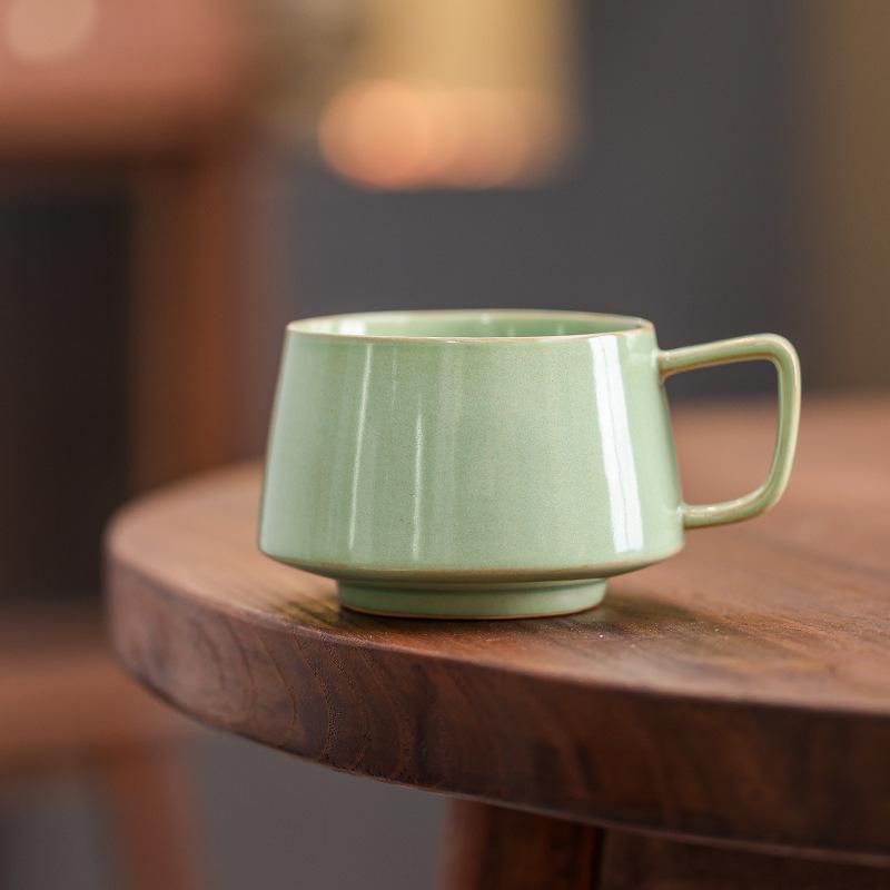 Nordic Ceramic Coffee Cup Latte Latte Flower Afternoon Tea Cup High Value Household Water Cup Mug