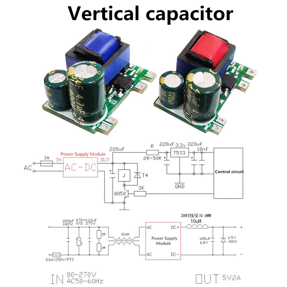 Convertitore Buck di precisione AC-DC 5V 700mA 5V 1000mA 12V 450mA Nuovo modulo di alimentazione del trasformatore step-down da 12V 450mA AC 220V a 5V DC