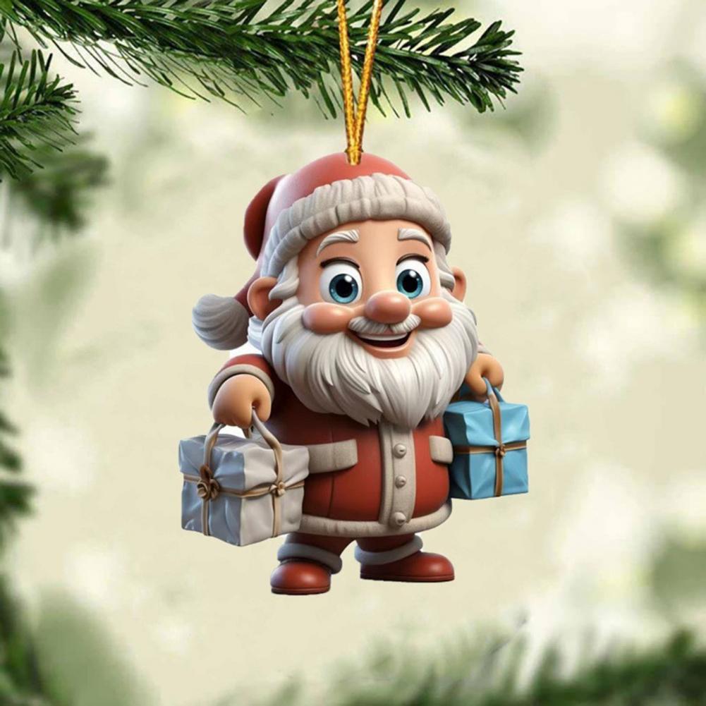 Festive Hanging Decoration Christmas Tree Ornament Festive Santa Claus Hanging Decorations for Christmas Tree Set of 7 for Home