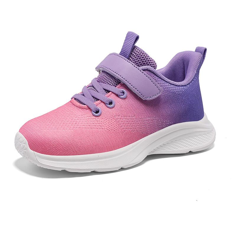 

Fashion Pink Purple Kids Sneakers Knit Breathable Children s Sneakers Lightweight Casual Sports Shoes For Girls Boys Trainers 39